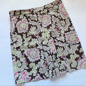 Brown Paisley Skirt